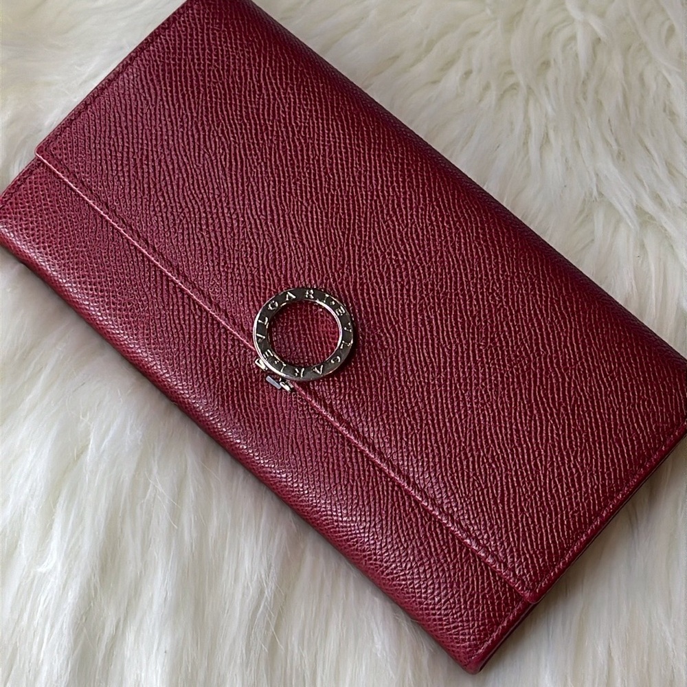 Bvlgari Dark Red Long Wallet